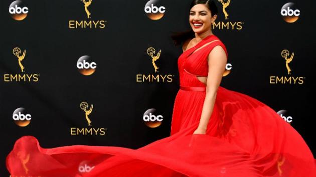 Of course you must remember this. The stunning red piece at the Emmys that made the entire world go ‘wow’! (AFP)