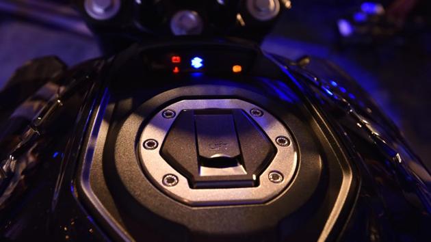 This bike is also a beauty with 320mm front and 230mm rear disc that comes with an optional twin channel ABS system in the higher variant. (Sanjeev Verma/HT PHOTO)