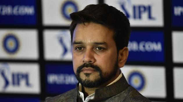 The Supreme Court is mulling to replace the Board of Control for Cricket in India top brass with a panel of observers who will implement the Lodha panel recommendations and run the BCCI. Current president Anurag Thakur has been charged for committing perjury.(Vipin Kumar/HT PHOTO)