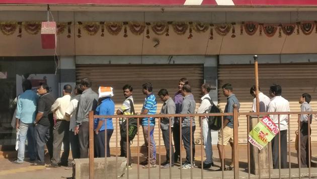 Serpentine lines outside ATMs have become a common sight since the government announced Rs 1000 and Rs 500 had been scrapped as a part of a crackdown on black money in the country. (Pratik Chorge/HT File Photo) Serpentine lines outside ATMs have become a common sight since the government announced Rs 1000 and Rs 500 had been scrapped as a part of a crackdown on black money in the country. (Pratik Chorge/HT File Photo)