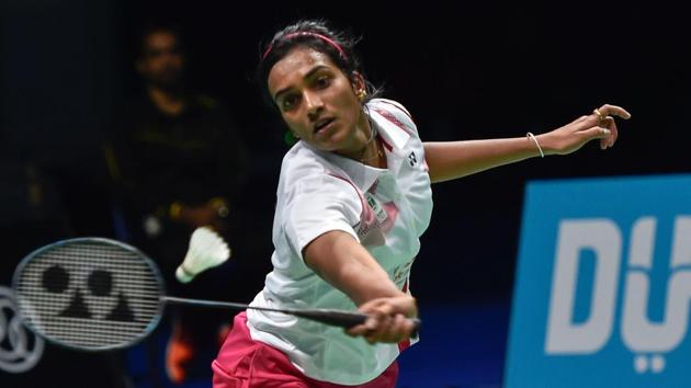 PV Sindhu of India plays a shot against China’s Sun Yu during their women's singles badminton match during the World Superseries Finals.(AFP)