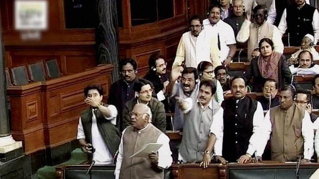 L K Advani’s fresh outburst in the Lok Sabha on Thursday over the prolonged Parliamentary gridlock sparked a blame game between the BJP and Congress. (PTI Photo) L K Advani’s fresh outburst in the Lok Sabha on Thursday over the prolonged Parliamentary gridlock sparked a blame game between the BJP and Congress. (PTI Photo)