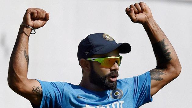 India captain Virat Kohli during a practice session ahead of the fifth and final Test against England at MAC Stadium in Chennai on Thursday. (PTI) India captain Virat Kohli during a practice session ahead of the fifth and final Test against England at MAC Stadium in Chennai on Thursday. (PTI)
