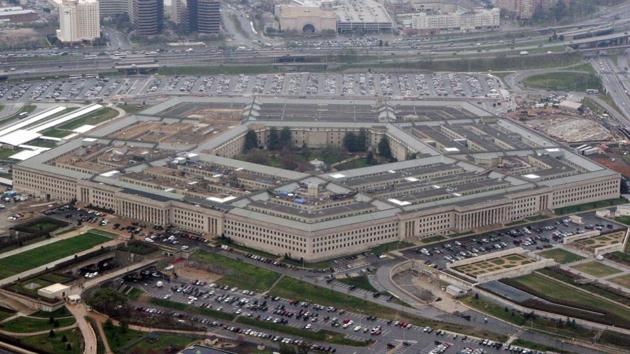 File photo of an aerial view of the Pentagon. CBS News reported that Russian hackers had taken control of the unclassified email system used by the US military’s Joint chiefs of Staff last year.(AP)