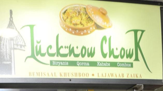 Lucknow Chowk food stall in Hotel Aroma Food court in Sector 22 , Chandigarh on Thursday.(Ravi Kumar/HT Photo)