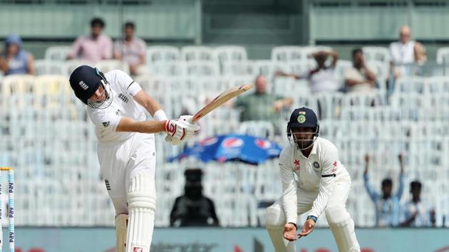 Joe Root steadied the innings with some attacking cricket as he did not allow the spinners to settle. (BCCI)