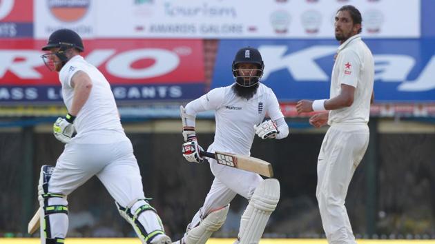Moeen Ali and Ben Stokes ensured no further hiccups and at stumps on day 1, England were 284/4. (Photo by: Deepak Malik BCCI/ SPORTZPICS) 