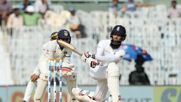 Moeen Ali continued to attack as he neared his century. (BCCI)