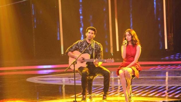Aditya Roy Kapur and Shraddha Kapoor at the promotion of the film Ok Jaanu in Mumbai. (IANS)
