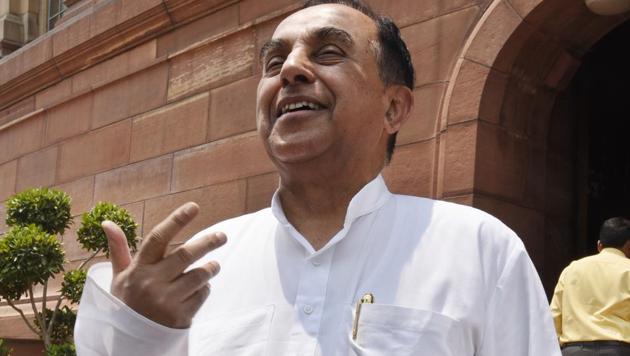 Subramanian Swamy on Thursday said the Congress leader is bound by law to report such “explosive” information to either police or court. (HT File Photo) Subramanian Swamy on Thursday said the Congress leader is bound by law to report such “explosive” information to either police or court. (HT File Photo)