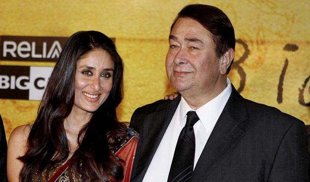 Actor Kareena Kapoor Khan with her father Randhir Kapoor. The actress is due to deliver on December 20. Actor Kareena Kapoor Khan with her father Randhir Kapoor. The actress is due to deliver on December 20.