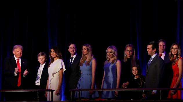 Donald Trump (left) with family members during a function in New York.(AFP File Photo)
