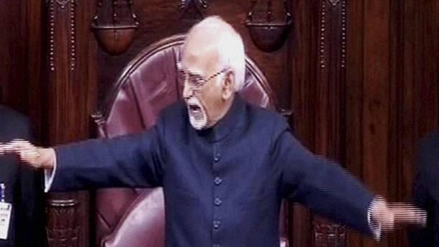 Vice President Hamid Ansari speaks in the Rajya Sabha during the winter session of Parliament in New Delhi on Thursday. (PTI Photo) Vice President Hamid Ansari speaks in the Rajya Sabha during the winter session of Parliament in New Delhi on Thursday. (PTI Photo)