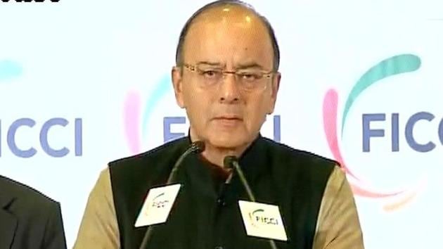 Finance minister Arun Jaitley addresses FICCI’s 89th Annual General Meeting. (ANI Photo) Finance minister Arun Jaitley addresses FICCI’s 89th Annual General Meeting. (ANI Photo)