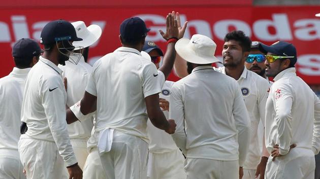 Umesh Yadav  struck as he removed Moeen Ali for a magnificent 146 as England were in a precarious position at 321/7. (BCCI) 