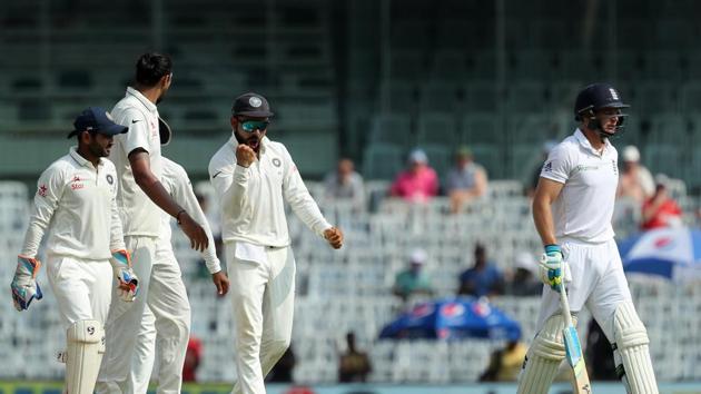 With two quick wickets, Virat Kohli was aiming to restrict England to under 400. (BCCI) With two quick wickets, Virat Kohli was aiming to restrict England to under 400. (BCCI)