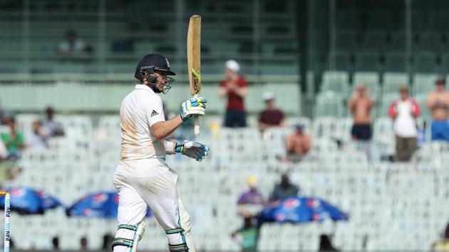 Liam Dawson got to his fifty in his debut Test and showed that he was capable with the bat. (BCCI) Liam Dawson got to his fifty in his debut Test and showed that he was capable with the bat. (BCCI)