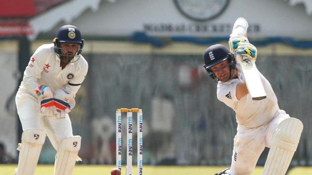 Dawson shared another important partnership with Stuart Broad as England went past 450. (BCCI) 