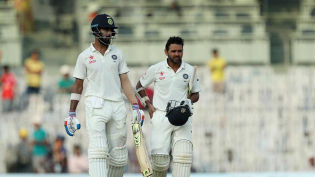 KL Rahul and Parthiv Patel ensured India did not suffer any jolts and ended day 2 at 60/0, trailing England by 417 runs. (BCCI) 