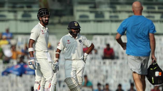 KL Rahul opened the innings with Parthiv Patel as Murali Vijay suffered a shoulder injury while fielding. (BCCI) 
