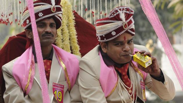 Organisers of the event maintain that their records are transparent and that they are trying to set an example by organising such large-scale ‘cashless’ events.  (Burhaan Kinu/HT PHOTO) 
