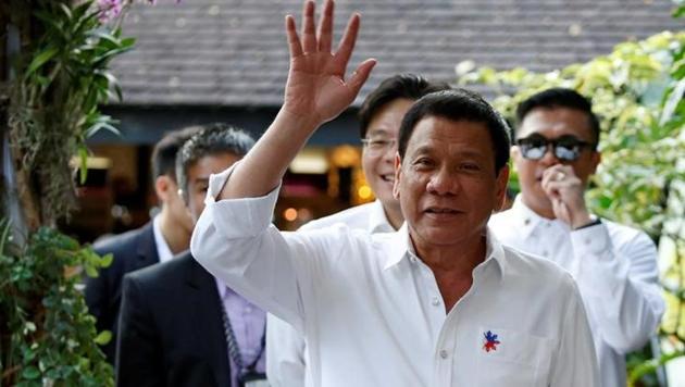 Philippines President Rodrigo Duterte arrives for an orchid naming ceremony at Singapore Botanic Gardens, Singapore. (Reuters) Philippines President Rodrigo Duterte arrives for an orchid naming ceremony at Singapore Botanic Gardens, Singapore. (Reuters)