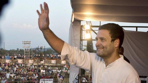 Congress vice president Rahul Gandhi waves to the crowd during his Padyatra from Holy Sprit Church to Fatorda Ground at Margaon in Goa on Friday. (PTI) Congress vice president Rahul Gandhi waves to the crowd during his Padyatra from Holy Sprit Church to Fatorda Ground at Margaon in Goa on Friday. (PTI)
