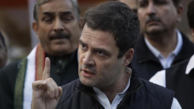 Congress vice president Rahul Gandhi speaks to media after receiving memorandum from the farmers of Uttar Pradesh and Punjab for loan waiver and reduced power tariff. (AP Photo) Congress vice president Rahul Gandhi speaks to media after receiving memorandum from the farmers of Uttar Pradesh and Punjab for loan waiver and reduced power tariff. (AP Photo)