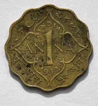One Anna coin of 1942(Ravi Kumar/HT)