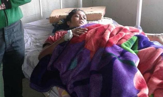 The district administration has promised to extend monetary help for treatment of Shahnara Khatun, 23, who was injured after being hit by a bus of a private educational institute on December 8. (HT Photo) The district administration has promised to extend monetary help for treatment of Shahnara Khatun, 23, who was injured after being hit by a bus of a private educational institute on December 8. (HT Photo)