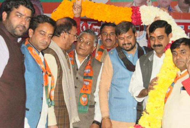 BJP held a conference for the backward castes at ITS College in Mohan Nagar on Sunday. (HT Photo) BJP held a conference for the backward castes at ITS College in Mohan Nagar on Sunday. (HT Photo)