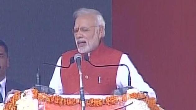 Prime Minister Narendra Modi at a rally in Kanpur. (ANI Photo) Prime Minister Narendra Modi at a rally in Kanpur. (ANI Photo)
