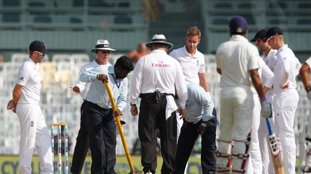 England started off the session needing quick wickets but they were troubled by some soft patches near the bowler’s popping crease. (BCCI) 