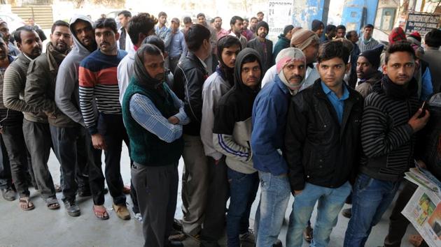 A man was allegedly attacked after he blamed PM Modi for queues outside a bank in Delhi. (Parveen Kumar/HT File Photo) A man was allegedly attacked after he blamed PM Modi for queues outside a bank in Delhi. (Parveen Kumar/HT File Photo)