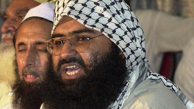 In this file picture, Jaish-e-Mohammad chief Masood Azhar, a militant released from an Indian jail in 1999 in exchange for Indian airliner hostages, addresses a meeting of Pakistan's religious and political parties in Islamabad against the UN monitors. (AFP File Photo) In this file picture, Jaish-e-Mohammad chief Masood Azhar, a militant released from an Indian jail in 1999 in exchange for Indian airliner hostages, addresses a meeting of Pakistan's religious and political parties in Islamabad against the UN monitors. (AFP File Photo)