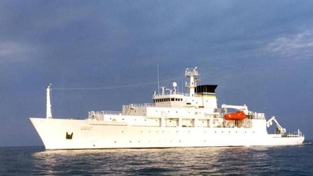 The oceanographic survey ship, USNS Bowditch, which deployed an underwater drone seized by China in the international waters in the South China Sea. (Reuters file photo) The oceanographic survey ship, USNS Bowditch, which deployed an underwater drone seized by China in the international waters in the South China Sea. (Reuters file photo)