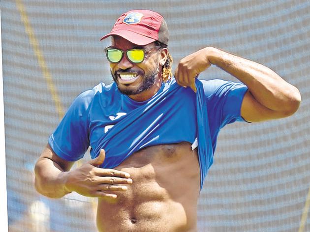 The showman Chris Gayle, 37, who has thrived like no other in the T20 era, will not take part in the Big Bash League.(Hindustan Times)