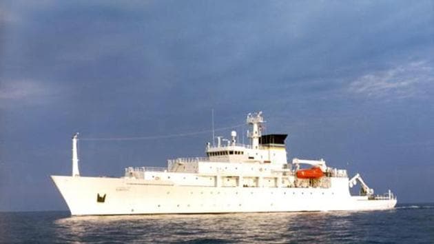 FILE - In this undated file photo released by the U.S. Navy Visual News Service, the USNS Bowditch, a T-AGS 60 Class Oceanographic Survey Ship, sails in open water. China's seizure of an American underwater drone is the latest sign that the Pacific Ocean's dominant power and its rising Asian challenger are headed for more confrontation once U.S. President-elect Donald Trump takes office, analysts said on Monday, Dec. 19, 2016. (CHINFO, Navy Visual News via AP, File) (AP) FILE - In this undated file photo released by the U.S. Navy Visual News Service, the USNS Bowditch, a T-AGS 60 Class Oceanographic Survey Ship, sails in open water. China's seizure of an American underwater drone is the latest sign that the Pacific Ocean's dominant power and its rising Asian challenger are headed for more confrontation once U.S. President-elect Donald Trump takes office, analysts said on Monday, Dec. 19, 2016. (CHINFO, Navy Visual News via AP, File) (AP)