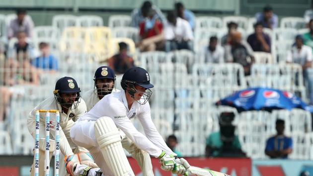 Keaton Jennings  employed the reverse sweep well as he and Cook neared fifties. (BCCI) 