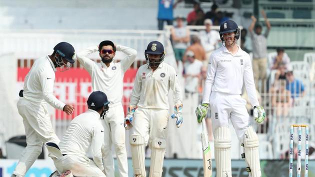 India missed some catches in the morning session, with Alastair Cook being dropped by Parthiv Patel and Jennings also surviving a close catch. (BCCI) 