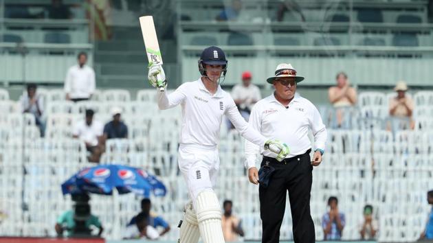 Keaton Jennings notched up his first fifty as England entered into the lunch session at 103/0. (BCCI) 
