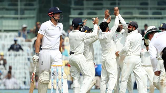 However, Cook fell to Jadeja for 49 as he was dismissed by the left-arm spinner for the sixth time in the series. (BCCI) 