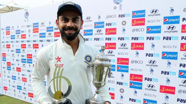 Virat Kohli was named the Man of the series for smashing 655 runs, including two centuries while Karun Nair was the Man of the Match for his historic 303*. (BCCI)