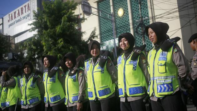 Two men were arrested in the Central Java city of Solo on Sunday on suspicion they made explosives to be carried by a female accomplice, said Martinus Sitompul, a spokesman for the national police. (AP) Two men were arrested in the Central Java city of Solo on Sunday on suspicion they made explosives to be carried by a female accomplice, said Martinus Sitompul, a spokesman for the national police. (AP)