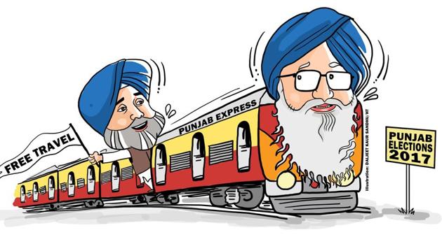 The state government has pressed into service 90 trains and hundreds of state transport buses to take people on an all-expenses paid pilgrimage. (Illustration by Daljeet Kaur Sandhu) The state government has pressed into service 90 trains and hundreds of state transport buses to take people on an all-expenses paid pilgrimage. (Illustration by Daljeet Kaur Sandhu)