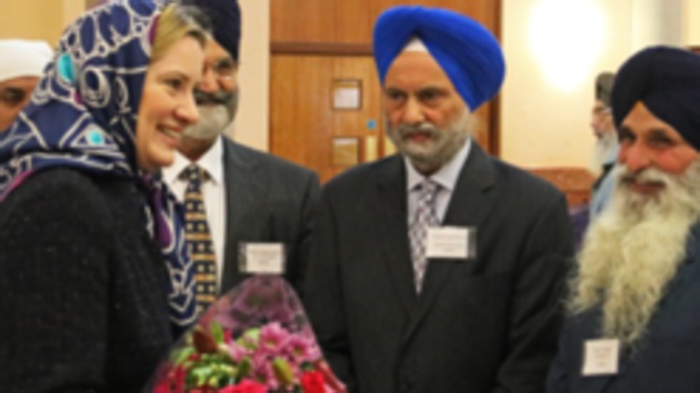 Home secretary Amber Rudd speaking to Sikhs in a Gurdwara in Southall on Wednesday. Home secretary Amber Rudd speaking to Sikhs in a Gurdwara in Southall on Wednesday.