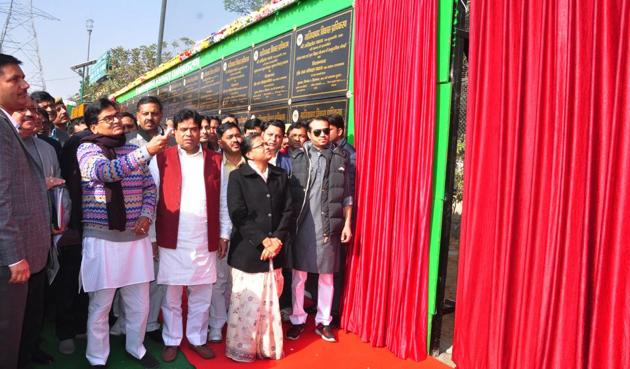 Rajya Sabha MP and Samajwadi Party general secretary Ramgopal Yadav on Wednesday inaugurated and laid the foundation of 51 infrastructure projects in Ghaziabad and neighbouring Hapur. (Sakib Ali/HT Photo) Rajya Sabha MP and Samajwadi Party general secretary Ramgopal Yadav on Wednesday inaugurated and laid the foundation of 51 infrastructure projects in Ghaziabad and neighbouring Hapur. (Sakib Ali/HT Photo)