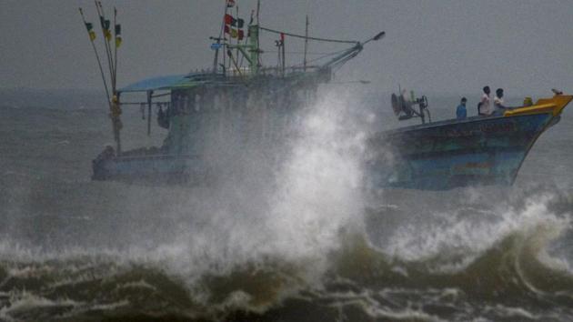 A fishing vessel on the coast of Chennai. (HT Photo) A fishing vessel on the coast of Chennai. (HT Photo)