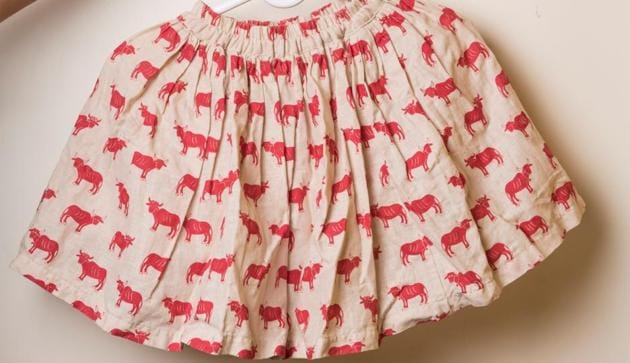 A skirt bought from the kids’ section of a store  (Photo: Aalok Soni/HT) 
