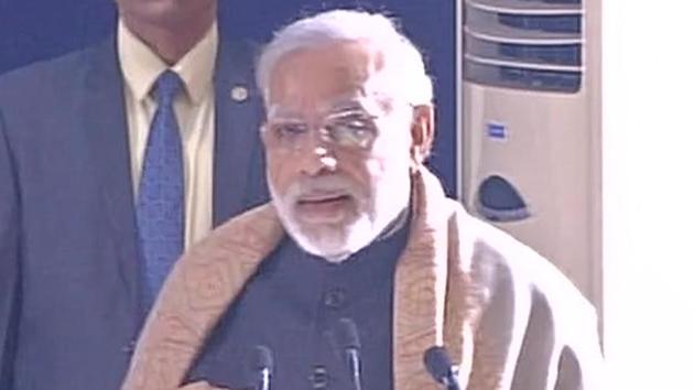 Prime Minister Narendra Modi reached his parliamentary constituency Varanasi on Thursday morning where he was scheduled to lay the foundation stones of various projects. (ANI Photo) Prime Minister Narendra Modi reached his parliamentary constituency Varanasi on Thursday morning where he was scheduled to lay the foundation stones of various projects. (ANI Photo)